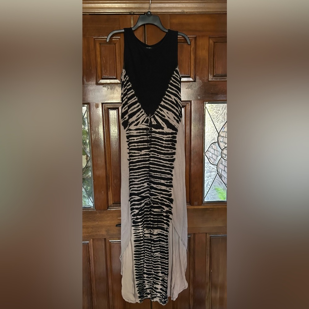 Religion Black and Tan High Low Tank Dress